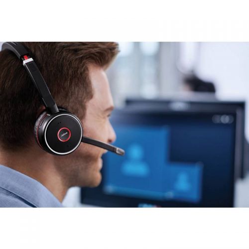 Jabra Evolve 20 auriculares con cable UC, auriculares estéreo profesionales  para mayor productividad, sonido superior para llamadas y música, conexión