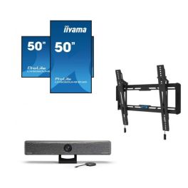 Pack iiyama ProLite LH5060UHS-B1AG + soporte + Barco ClickShare Bar CB Core con 1 botón