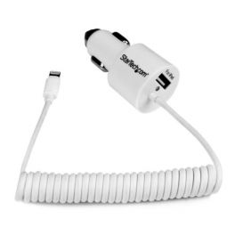 Caricatore accendisigari doppio con presa Adattatore Apple 8-pin Lightning e porta Cables USB 2.0 - Alta Potenza (21 Watt / 4.2 Amp)